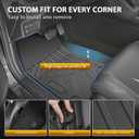 Powerty Floor Mats Cargo Liner for Jeep Wrangler JL Gas 2018-2026 Unlimited 4-Door with Subwoofer (Non JK or 4XE) All Weather 3D TPE Anti-Slip Car Protection, 1st & 2nd Row Set Accessories