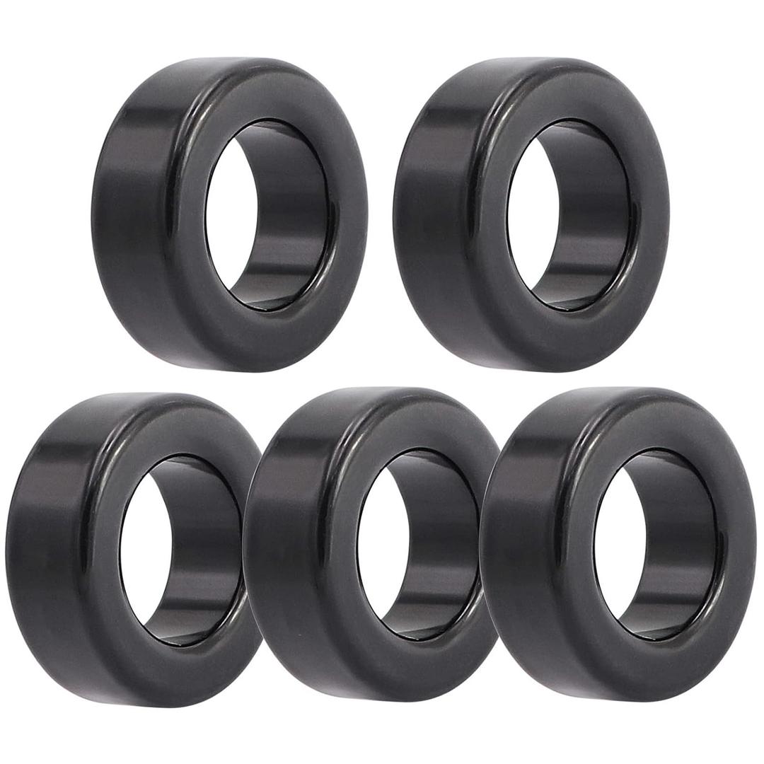 5pcs 42X24X16mm Toroid Core,Ferrite Rings Toroid Core Iron (Black)