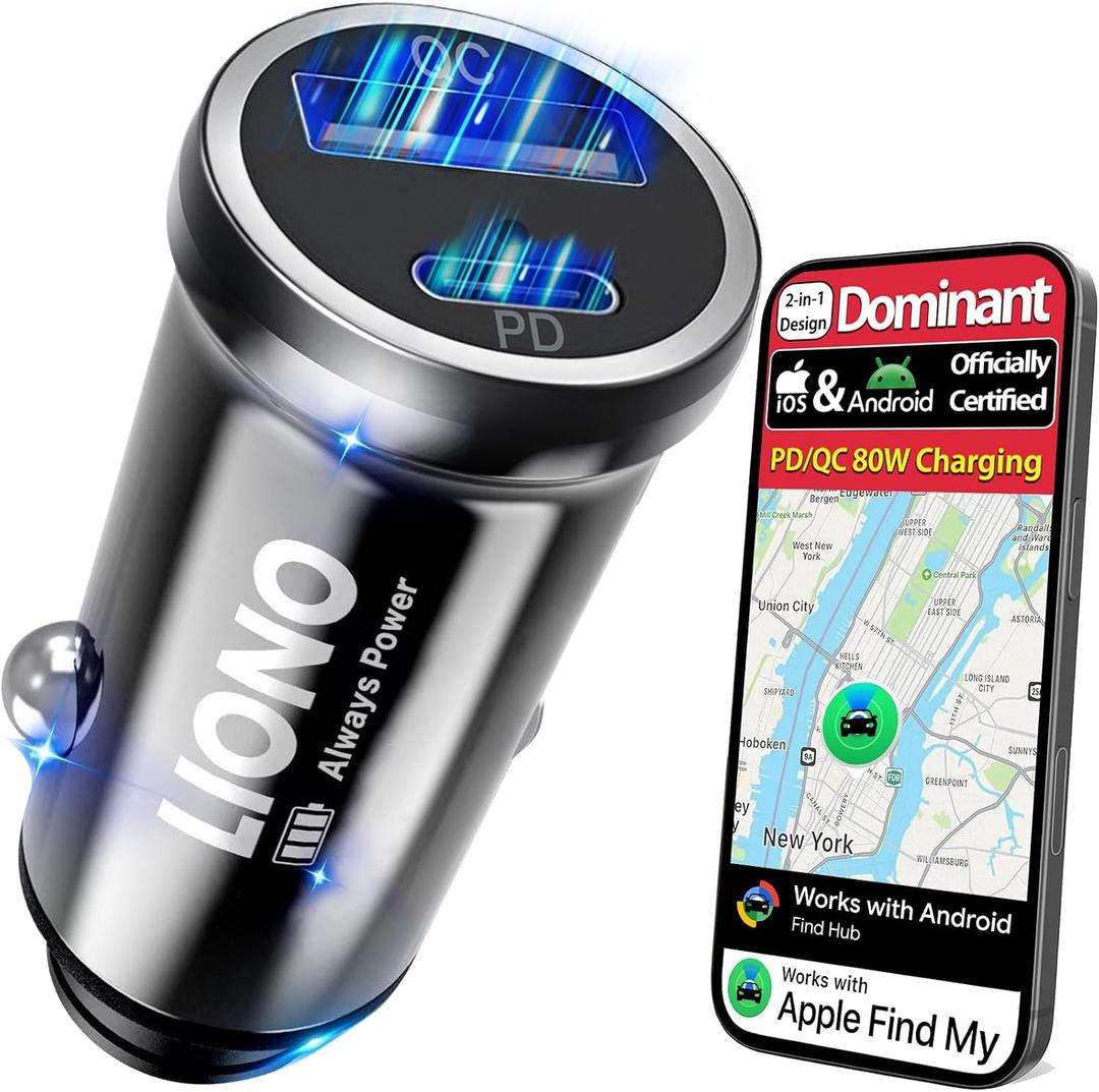 2026 NEW Car GPS Tracker for Vehicles, Hidden Vehicle Tracker Device with Rechargeable Battery, Compatible with iOS & Android, Anti-Theft Car Locator, Parking Finder, No SIM Card, No Monthly Fee