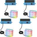 Solar Pool Lights, Pool Lights, 10-Color 4-Mode Light Sensing LEDUnderwater Swimming Lighting with Timer Off, 2025 Submersible Pool Lights for Above Ground In-ground Inflatable Pool-4 Pack