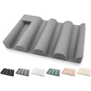 Soap Dish for Shower, Bathroom & Kitchen  Non-Slip, Self-Draining Design to Keep Soap Dry, Extend Soap Life  Easy to Clean, Compact & Durable (Grey, 1 pcs)