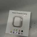 Bling Bumper Case Compatible with Apple Watch Series 11/10 42mm, Diamond Protective Face Cover for Women, Hard PC Frame Protector for iWatch Series 11/10 42mm (Black)