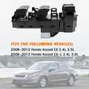 Master Power Window Switch Compatible with 2008-2012 Honda Accord Double Auto Button Replace# 35750-TA0-A31, 35750-TA0-A32