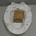 CHURCH Toilet Seat, Easy Clean Hinges Release for Deep Cleans, Durable Enameled Wood Seat, Elongated, White