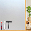 Frosted Glass Window Privacy Film Decorative with Tools, 2 Way Frosting Privacy Window Film for Glass Windows, Static Cling Window Tint for Home Anti-UV, 35.4" by 157.4"