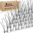 OFFO Bird Spikes Pre-Assembled for Pigeons Birds, Cover 10 Feet Durable Bird Spikes with Stainless Steel for Fence Roof Mailbox Window (Bright Silver)