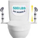 Toilet Safety Rails for Seniors, Height Adjustable Toilet Safety Frame Grab Bars, 500lb Toilet Support Rails Easy Installation & No Wobble, Toilet Assistance Handles for Elderly and Disabled