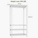 Ulif H2 Heavy-Duty Portable Closets, 4-Tier Freestanding Garment Rack Suit for Small Space and Corner, Closet Organizer System Portable Closet Wardrobe, Max Load 500 LBS, White