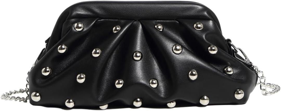 QWINEE Women's Y2k Studded Evening Bags Vintage Wedding Prom Clutch Purses Shoulder Bag Crossbody Handbags