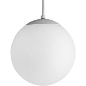 Progress Lighting P4402-29 Opal Cased Globes Provide Evenly Diffused Illumination White Cord, Canopy and Cap, Satin White