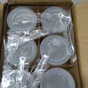 6 Pack 7oz Glass Yogurt Jars with Lids, Reusable Food Grade Glass Containers for Yogurt, Pudding, Jams, Jelly, Desserts, Wedding Party Favors