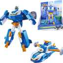 Super Wings World Aircraft Playsets | Season 6 New Air Moving Base | Airplane Toys Mini Plane Transformable Toys | Transform Aircraft to Robot | Preschool Toy Plane Set for 3 4 5 Year Old Boys Girls