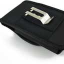 Reiko Vertical Rugged Pouch with Buckle Clip in Black (6.1X3.2X0.7 Inches)
