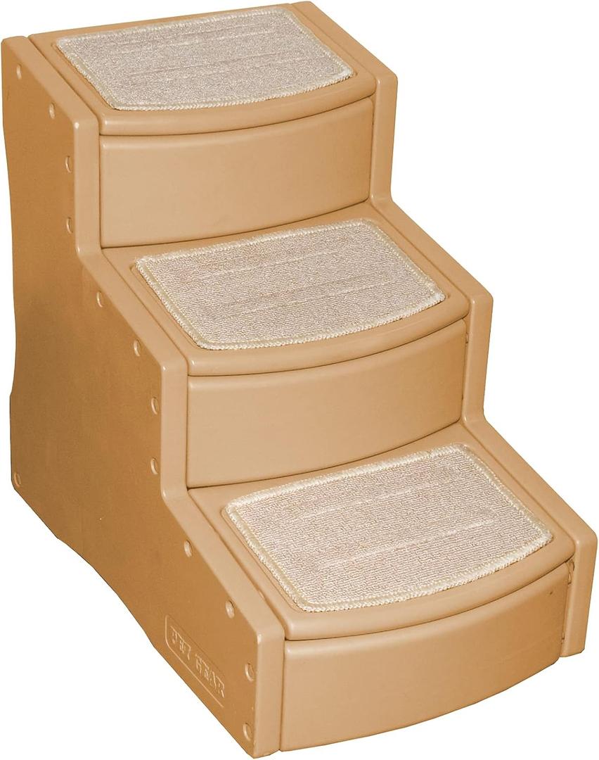 Pet Gear Easy Step III Pet Stairs, 3 Step for Cats/Dogs, Removable Washable Carpet Treads, for Pets Up to 150lbs, No Tools Required