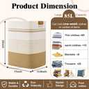 Laundry Hamper, 85L Tall Laundry Basket with Leather Handles, Rectangle Large Clothes Hamper for Organizing, Cotton Woven Laundry Baskets Storage Hampers for Bedroom, Nursery, Living Room
