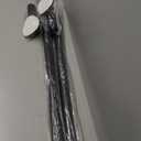 Tension Curtain Rod 51-165 Inch, Extra Long Curtain Rod No Drilling for Window or Bathroom, Outdoor Curtain Rods for Patio, Easy to Install, Never Rust, Rod Diameter 1.26 Inches-Black