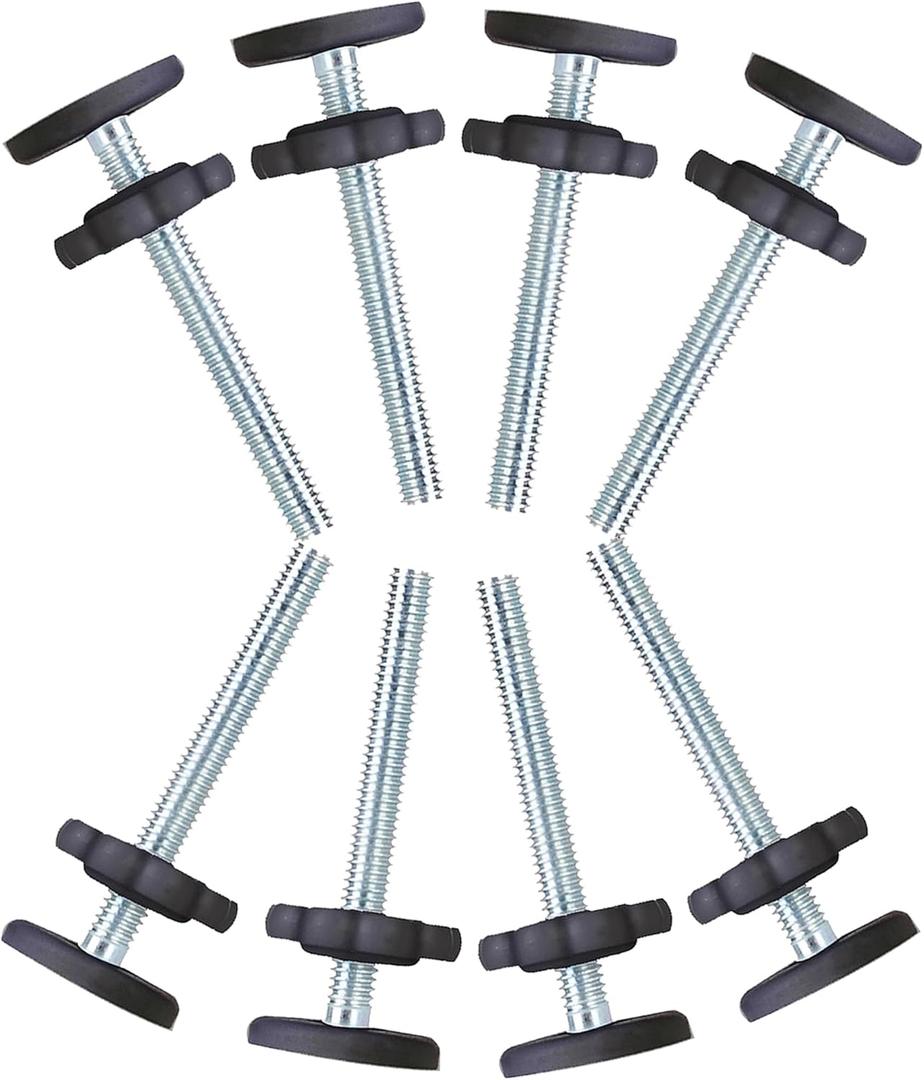 8-Pack Baby Gate Replacement Parts, 8MM Baby Gate Screws Replacement Spindle Rod Bolts Hardware Kit for Pet & Dog Pressure Mounted Safety Stair Gates Tension Extender (8 Pack Black, Long 9CM)