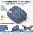 for AirPods 4 Case, Soft Silicone Airpod 4 Case Cover QUTE with Keychain & Cleaning Kit Compatible with AirPods 4th Generation 2024 for Women Girly, Anti-Scratch (Lavender Grey)