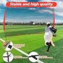 10x16ft  Portable Sport Net with Handbag and 12 Ground Nails. Stable Backstop Net for Softball, Lacrosse, Soccer, Baseball. Ball Stop Equipment for Backyard Garden TrainingOnly Block