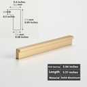 10 Pack Kitchen Cabinet Pulls - Kitchen Cabinet Handles for Dresser Drawers - L-Shaped Cross Sections, (5.51 inches,Gold)