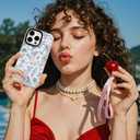 for iPhone 13 Case, Vintage Botanical Pattern with Blue Flowers, Military-Grade Drop Protection, Floral Soft Slim TPU Protective Cover with Camera Protection for Women & Girls
