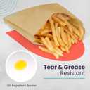 Fit Meal Prep 200 Pack Paper Sandwich Bags 7 x 6, Greaseproof Snack Bags, Unbleached Pastry Bag, Recyclable Small Brown Paper Bags, Cookie Sleeves, Food Packing for Bakery, Donuts, Bagels
