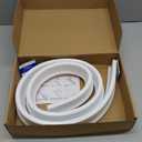 Duzzy 67 Inch Collapsible Shower Water Dam Shower Stopper Barrier and Retention System and Keeps Water Inside Threshold Dry and Wet Separation Suitable for Bathroom and Kitchen (White)