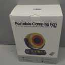 Uniqwamo Battery Powered Fan, Rechargeable Fan Portable, 180° Pivot Battery Operated Fan with Light, Timer, 360° Rotation Hanging Hook, 100 Speeds Camping Fans for Tents, Fishing, RV, Jobsite, Picnic