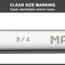 MAXPOWER 3/4" Combination Wrench, Durable Cr-V Steel, Precision 12-Point Box End, Off-Corner Design, 15 Offset - SAE