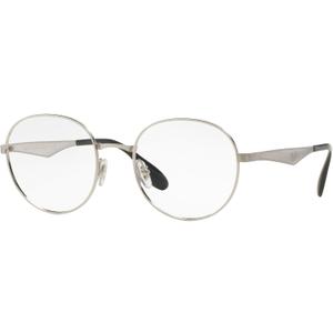 Ray-Ban RX6343 - 2595 Eyeglasses Silver Frame 47mm w/ Clear Demo Lens Ray-Ban RX6343 - 2595 Eyeglasses Silver Frame 47mm w/ Clear Demo Lens