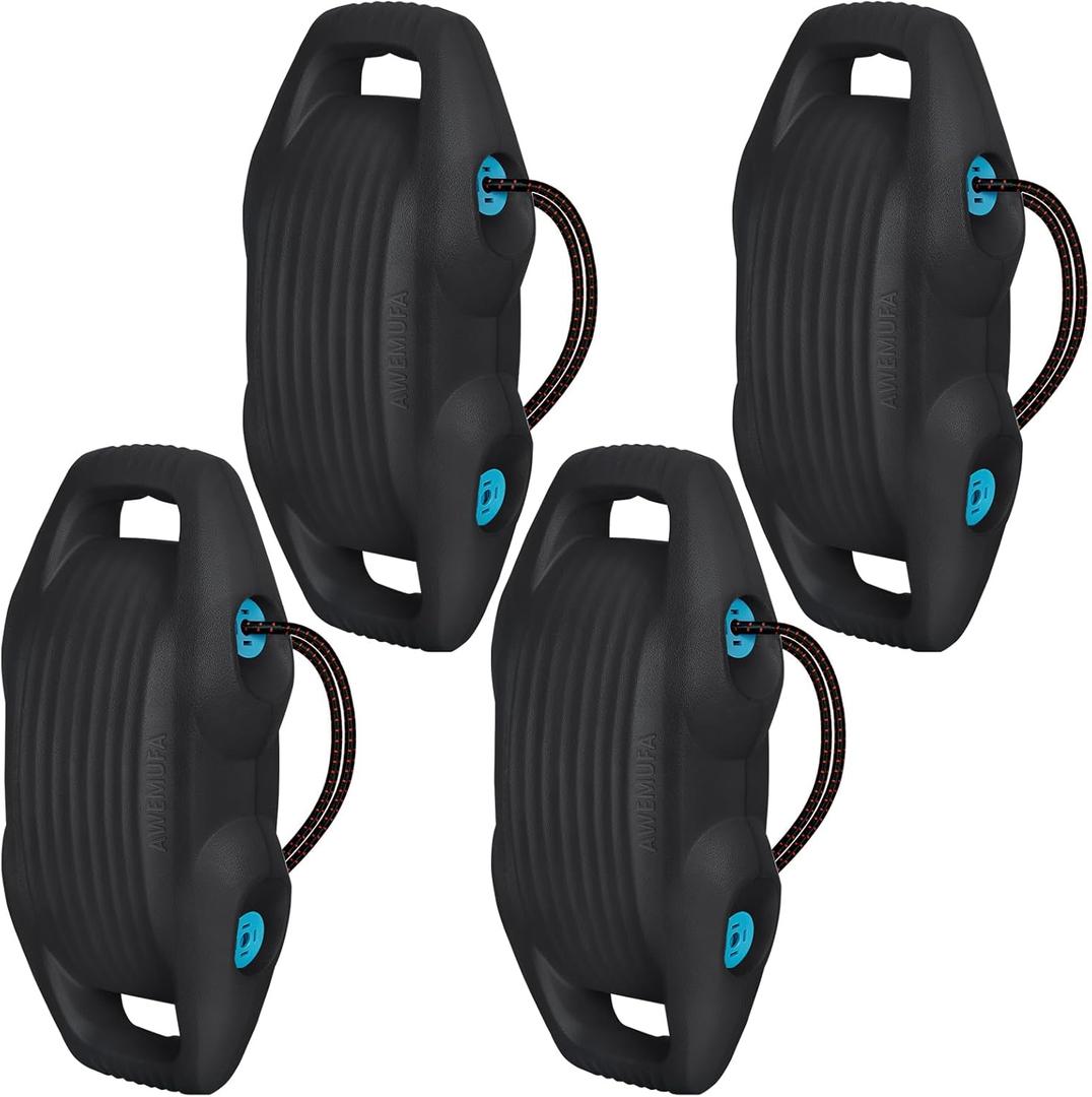 Boat Fenders Easy to Install Bumper for Docking Ideal Fender for Pontoon, Bass, Jet Ski and Fishing Boats (Black)