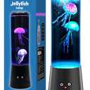 Bodami Jellyfish Lamp, 16 Color LED Fantasy Jellyfish Tank Table Light with Remote, Dual Power Supply, Eye-Friendly Ambient Lamp for Home Office Bedroom Decor, Perfect Holiday Gift for Adults & Kids
