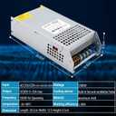 24V 62.5A 1500W DC Switching Power Supply Adapter PSU AC 110V / 220V-DC 24V Transformer Adapter, for 3D Printer,DC Motor,Medical Equipment, Computer Project of Industrial Power Supplies