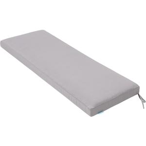 QILLOWAY Indoor/ Outdoor Bench Cushion, Thick Upholstery Foam Couch Swing Pads with Ties, 48-Inches, Grey
