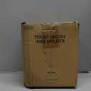 Toilet Brush and Holder, Toilet Bowl Brush with Long Handle, Plastic Holder Easy to Hide, Drip-Proof, Easy to Assemble, Deep Cleaning (1 Pack, White)