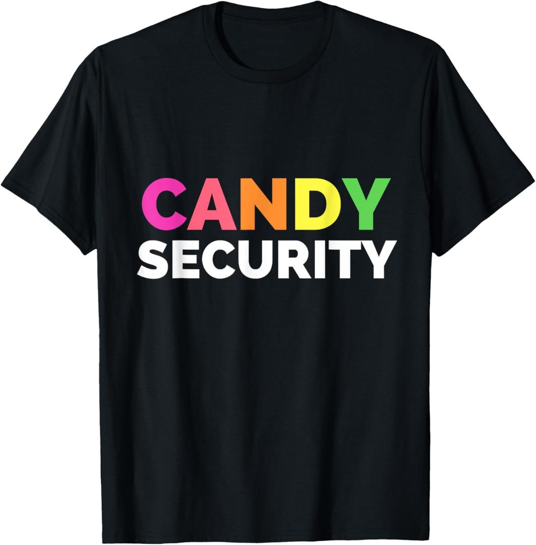 Funny Candy Security Halloween Costume T-Shirt, 