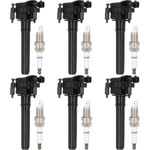 ECCPP UF269 6 ignition coils with 6 iridium Spark Plugs 7781 for Chrysler for Dodge Concorde Intrepid Concorde 300 Pacifica Prowler Magnum 2.7L 3.2L 3.5L 2001-2005 3.5L V6 UF269 UF395