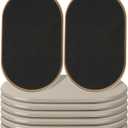 Reusable Large Furniture Movers Sliders for Carpet - 8 Pack 9-1/2" x 5-3/4" Oval Furniture Moving Pads for Heavy Duty Furniture Sliders, Effortless Moving and Surface Protection (Beige)