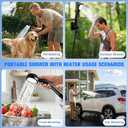 2026 Upgraded Portable Camping Shower with Heater,2000W Camping Water Heater with Shower Head 3 Spray Modes,6000mAh Rechargeable Camping Shower Pump with LED Display,Outdoor Heated Camp Shower for Car
