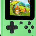 Retro Handheld Games Console, Built-in 400 Video Games,Portable Video Gaming Player with 3.0 Inch IPS Screen and Rechargeable Battery (Green)