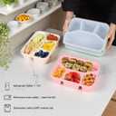 Bento Box Adult Lunch Box 4 Pack Lunch Containers 4-Compartment Reusable Food Storage Snack Containers Dishwasher Safe Stackable for Work & Travel