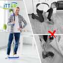 ITTAR 55" Extendable Floor Scrub Brush, 12" Wide Heavy-Duty 2-in-1 Scrub & Squeegee Deck Brush for Tile Grout Shower Floor, Kitchen, Restaurant, Patio & Garage Cleaning