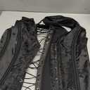 Men Dress Waistcoat Vintage Corset Vest Lace Up Boned Black Formal Tops Wedding Stage (Black, XXL)
