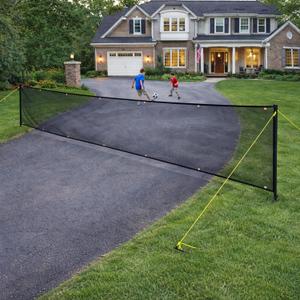 Driveway Safety Net for Kids & Pets, 20FT Driveway Ball Stopper Net with Reflective Strips, Outdoor Yard Home Driveway Barrier Net