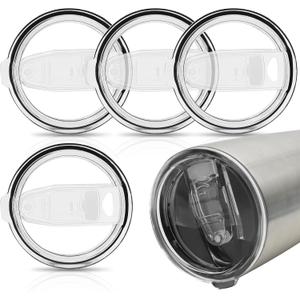 4 Pcs 20 oz Tumbler Lids Tumbler Replacement Lids Replacement Spill Proof Splash Resistant Slider for 3.2 Inch Cup Mouth Tumbler Cup (20 oz)