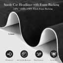 Suede Headliner Fabric for Car Roof 54"x60", 1/8" Foam Backed Black Suede Material, Soft Touch, Anti-Sag, Soundproof, Flame-Retardant Automotive Upholstery DIY Replacement for SUV, Truck, RV