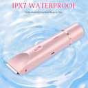 Bikini Trimmer for Women, 2 in 1 Electric Razors for Women, Dermave Bikini Shaver, IPX7 Waterproof & Easy Cleaning, Ceramic Blade, 120 Min Cordless Runtime, Ultra Low Silent(Pink).
