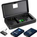 EN-EL12 Battery(2 Pack) and Charger(2CH) Set,Camera Accessories for Nikon Coolpix 9900,S9500,S9300,S9100,S8200,S8000,S6300,S6200,S6100,A900,AW110,MH-65,Rechargeable Lithium Ion Batteries Case