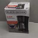 BLACK+DECKER 5-Cup Coffee Maker with On/Off Switch, Sneak-A-Cup Feature, and Easy-View Water Window, Black