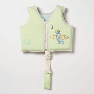 SUNNYLiFE Swim Vest - Constructed with Neoprene Plus a Secure Front Zip and Develop Water Confidence. | Toddler Swim Vest (Shred Turtle | Aqua, 2-3)